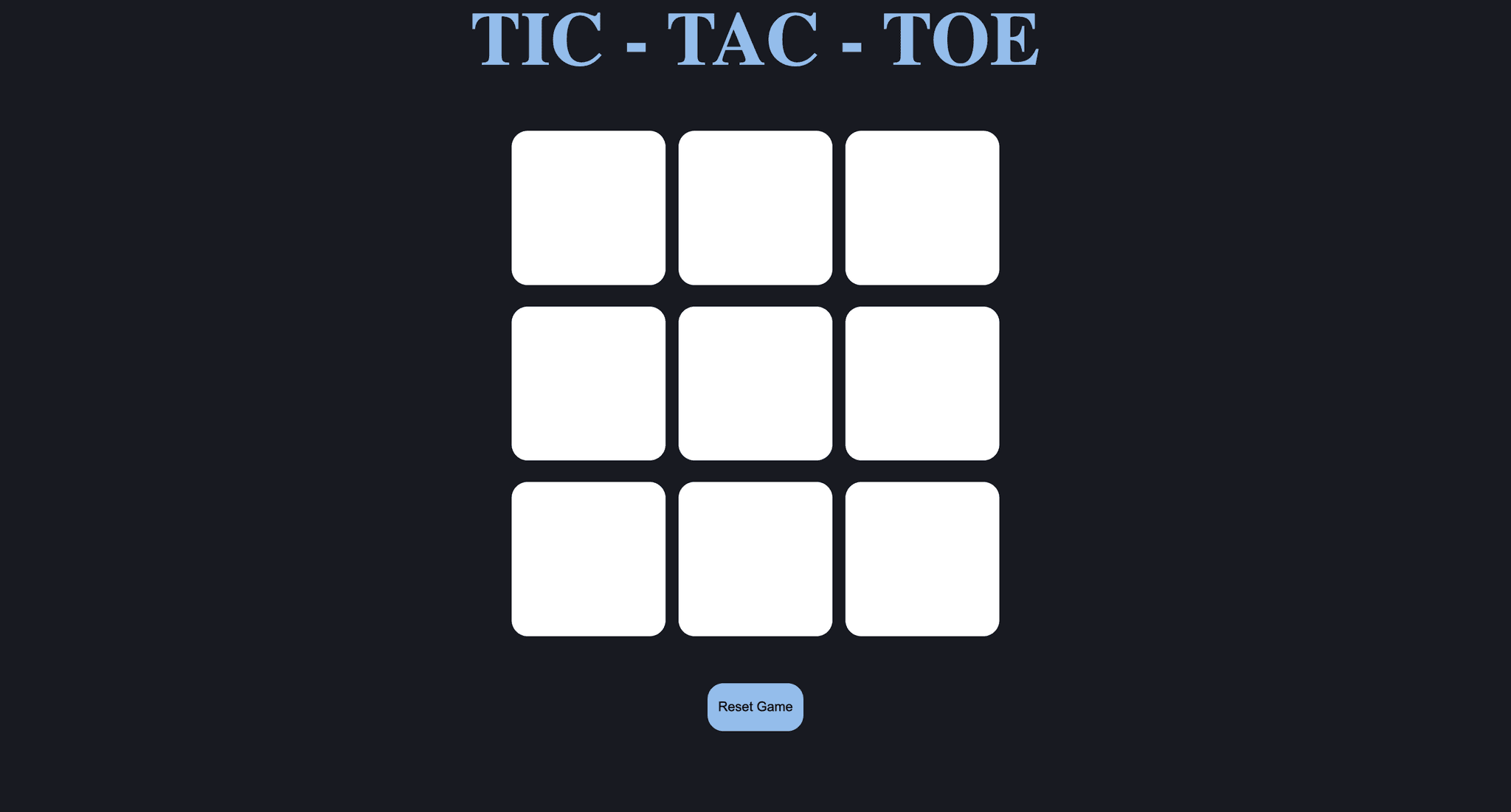 Tic Tac Toe Game